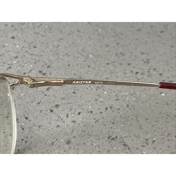 Aristar Eyeglasses FRAMES ONLY 6202 Gold Half Rim 52-17-130 main image 11
